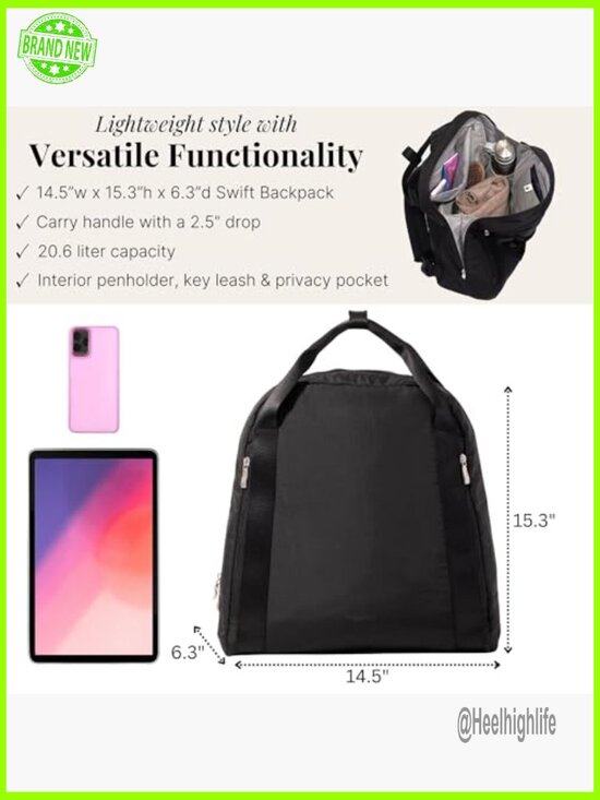 Lightweight Travel Backpack with RFID Pocket Luggage Sleeve Padded Straps main image 7